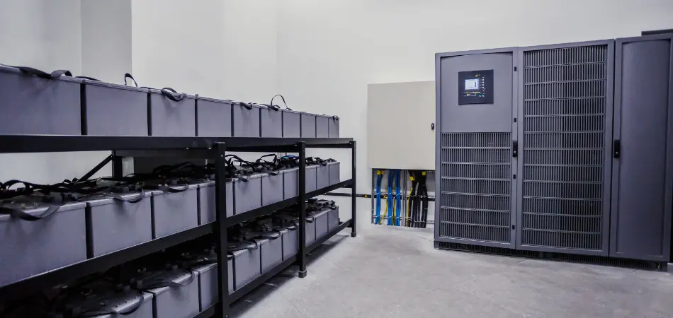 UPS batteries backing up commercial electrical systems