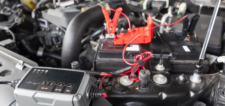 An AGM battery installed in a car